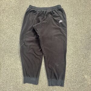 Nike Sportswear Club Polar Fleece Joggers Mens XXL Loose Fit Black Comfort Pants